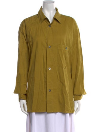 Margaret Howell Long Sleeve Button-Up Top