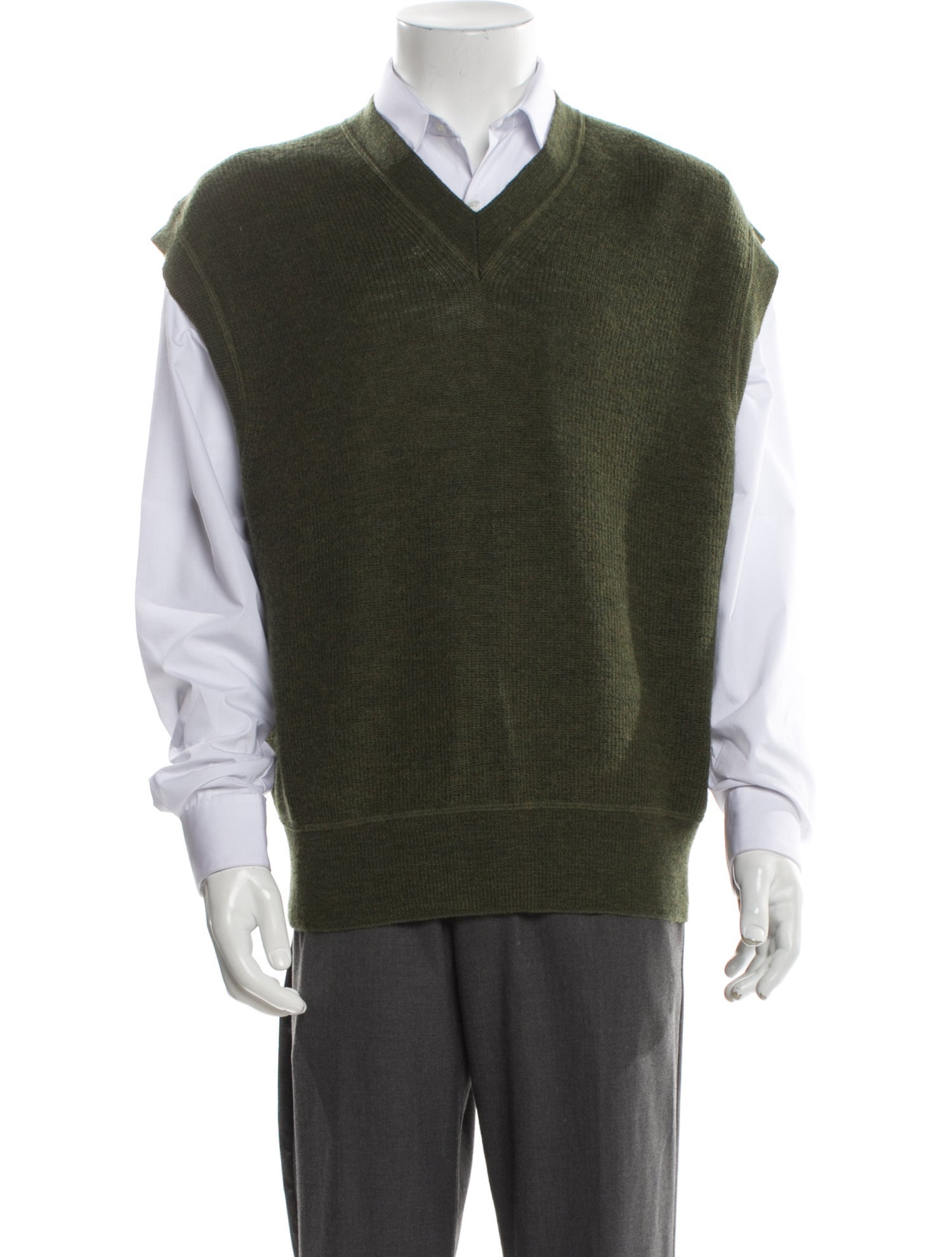 Margaret Howell Merino Wool V-Neck Sweater Vest