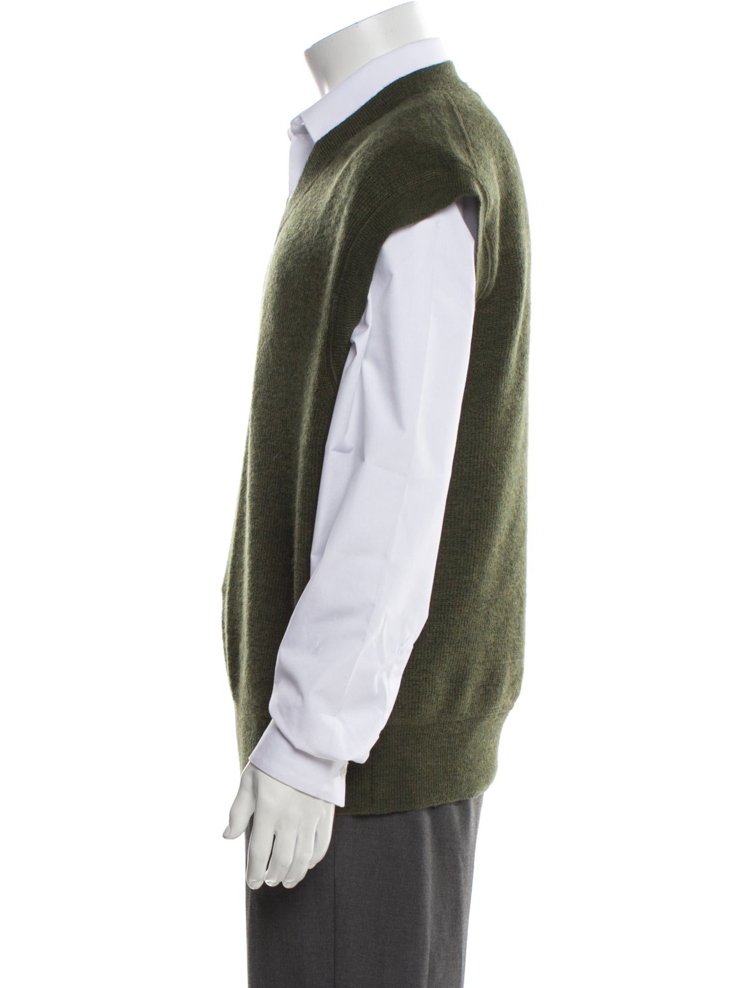 Margaret Howell Merino Wool V-Neck Sweater Vest