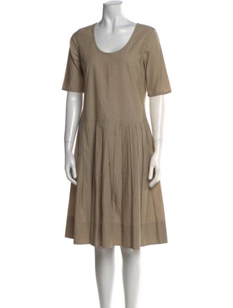 Margaret Howell Scoop Neck Knee-Length Dress