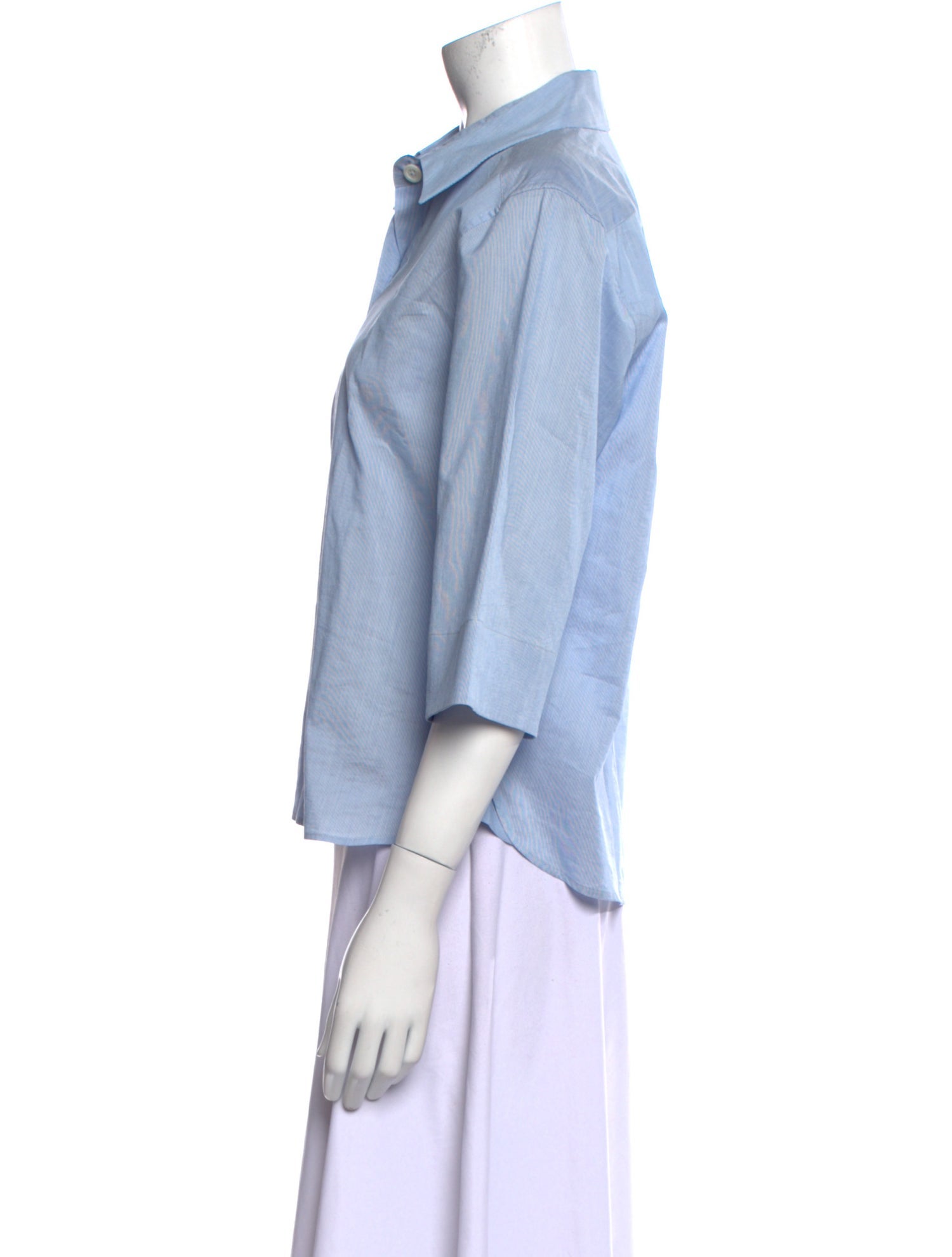 Margaret Howell Three-Quarter Sleeve Button-Up Top