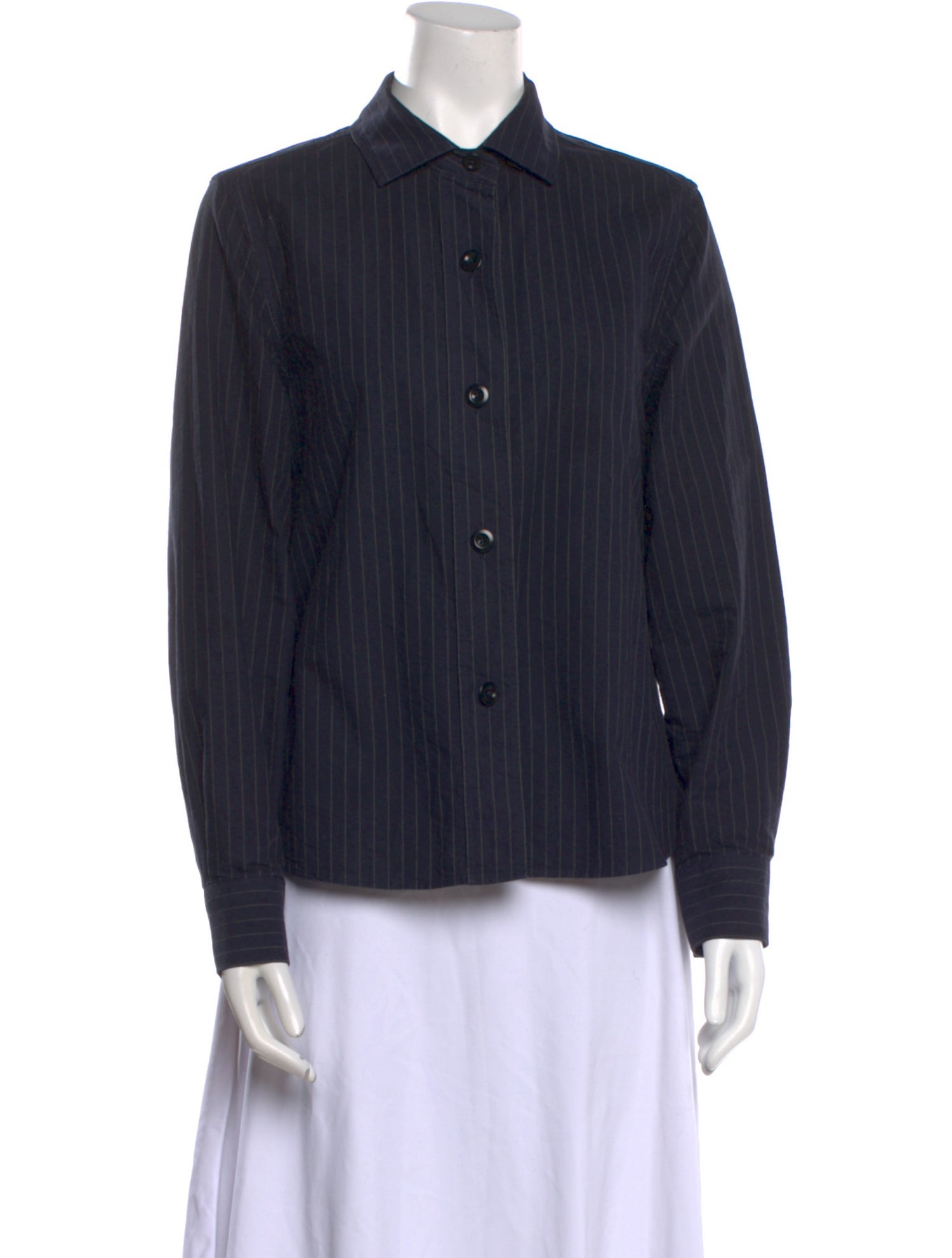 Margaret Howell Long Sleeve Button-Up Top