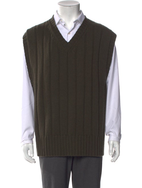 Margaret Howell Merino Wool V-Neck Henley