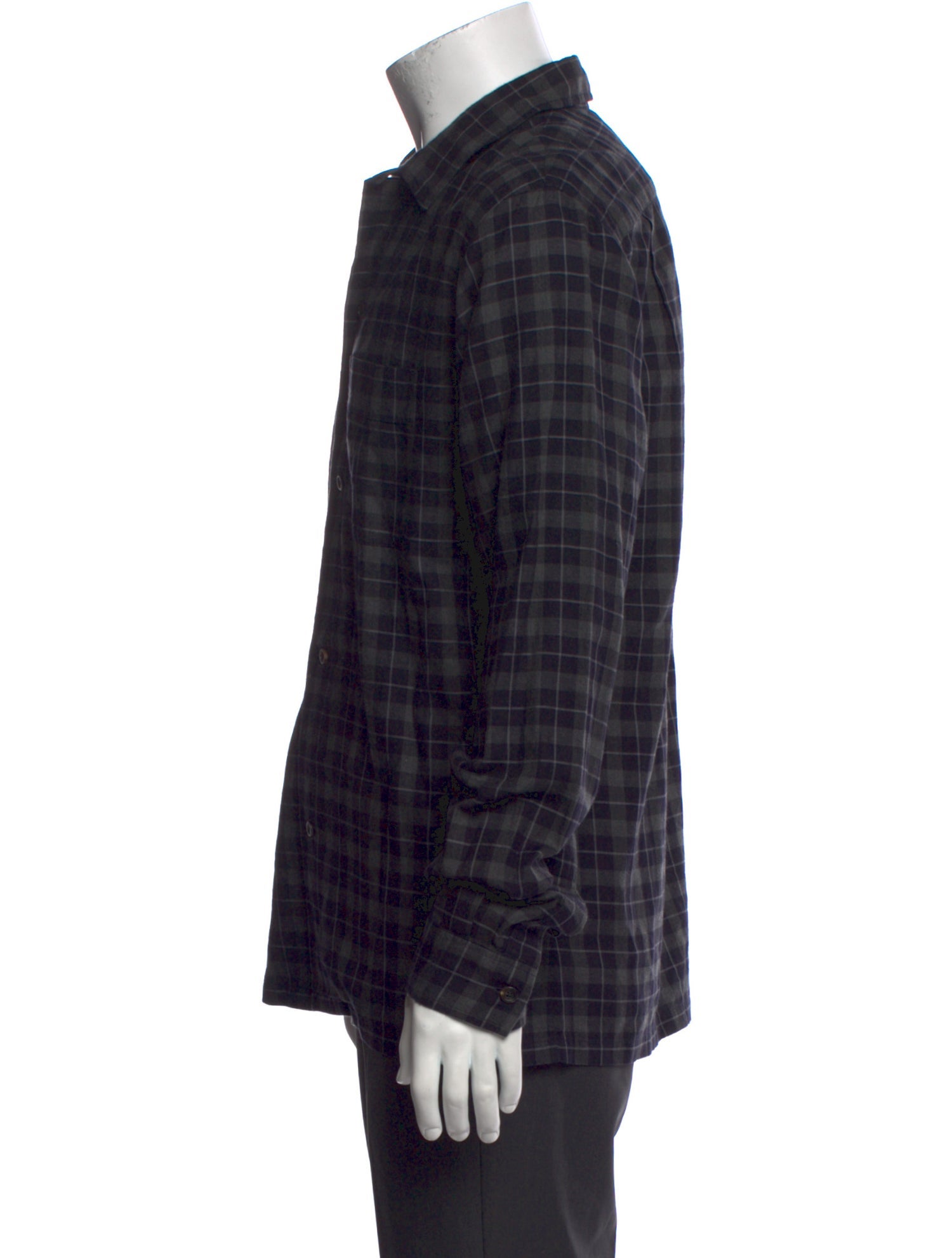 Margaret Howell Plaid Print Long Sleeve Shirt