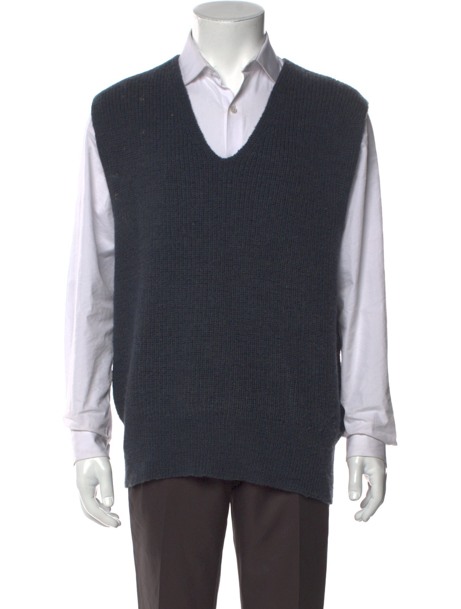 Margaret Howell Wool V-Neck Sweater Vest