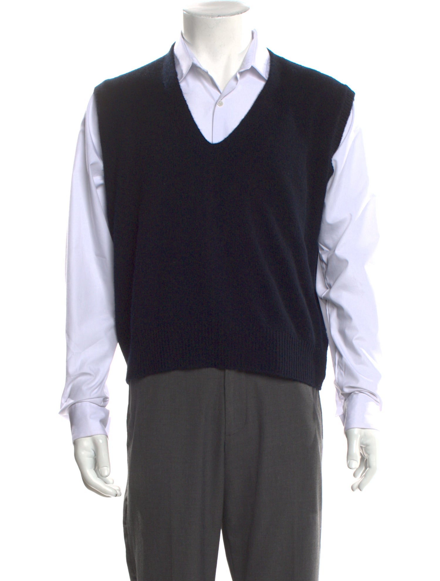 Margaret Howell Cashmere Colorblock Pattern Sweater Vest