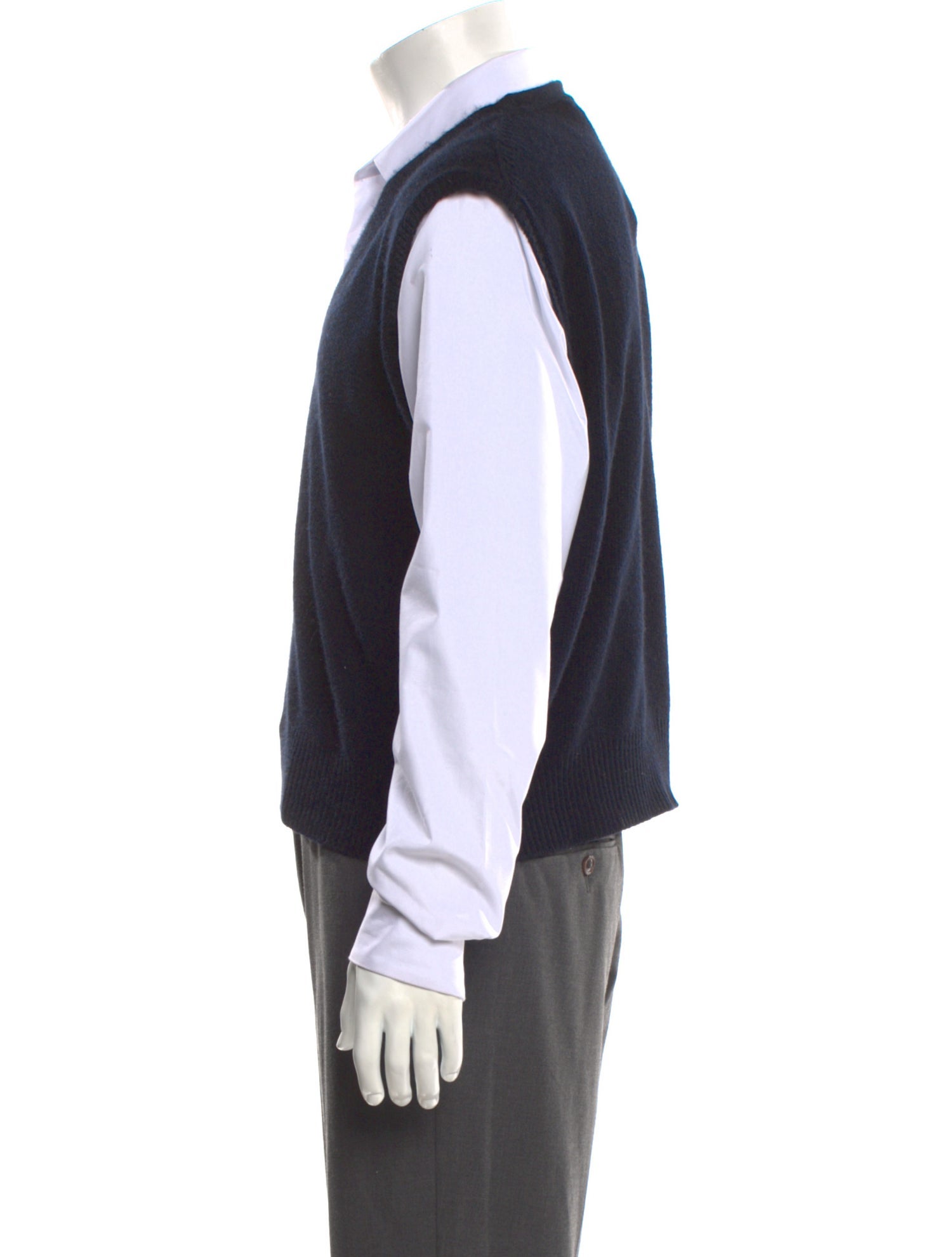 Margaret Howell Cashmere Colorblock Pattern Sweater Vest