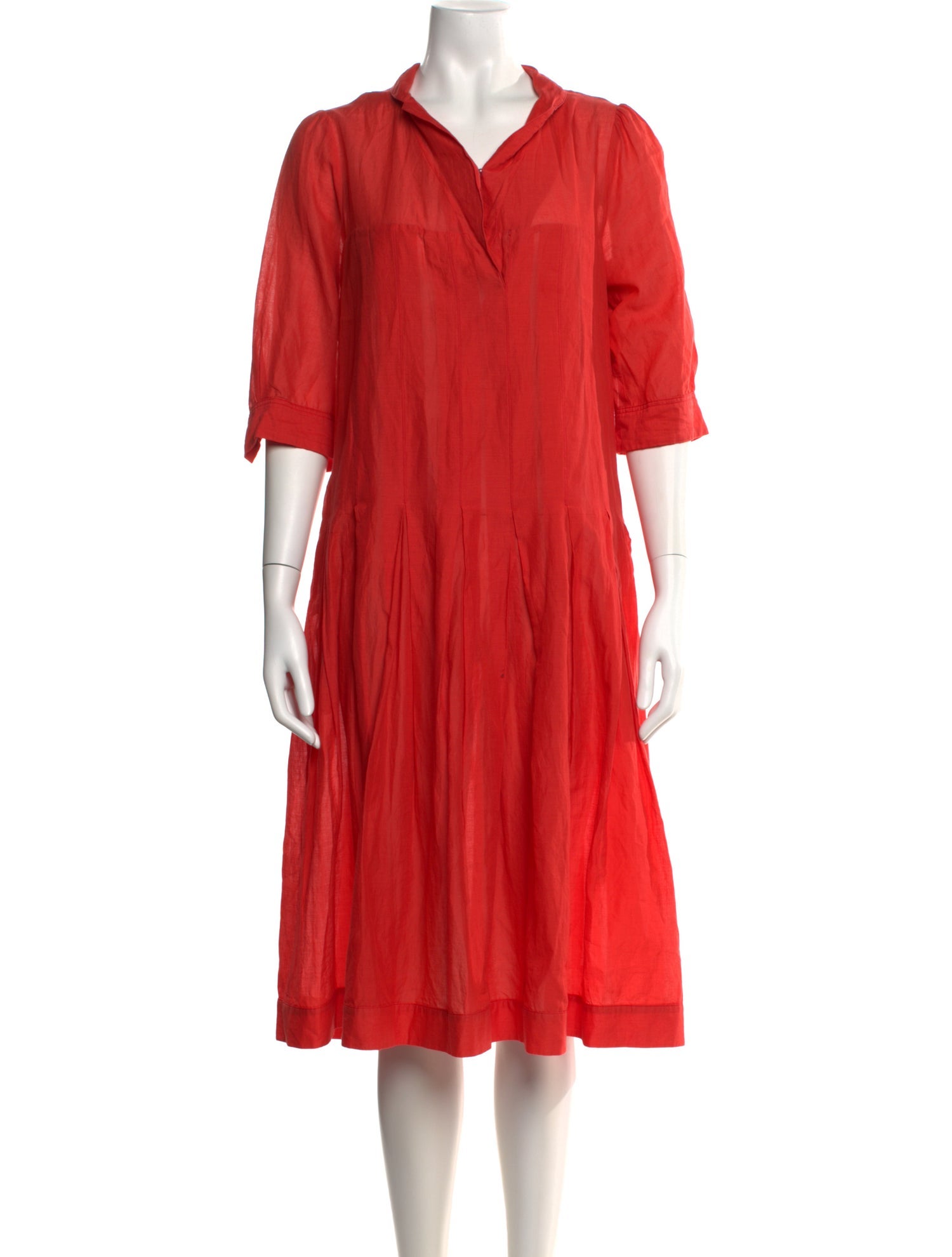 Margaret Howell V-Neck Midi Length Dress