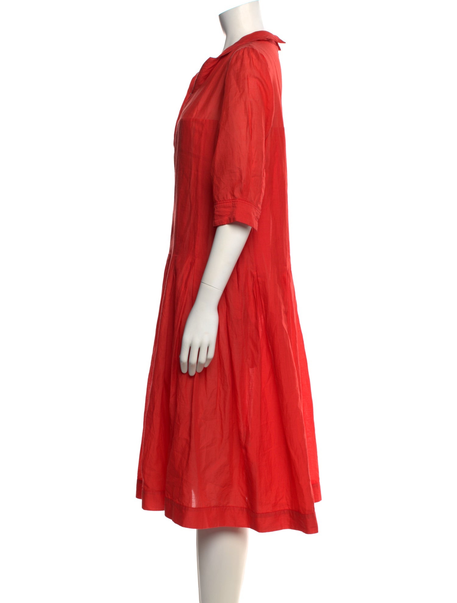 Margaret Howell V-Neck Midi Length Dress