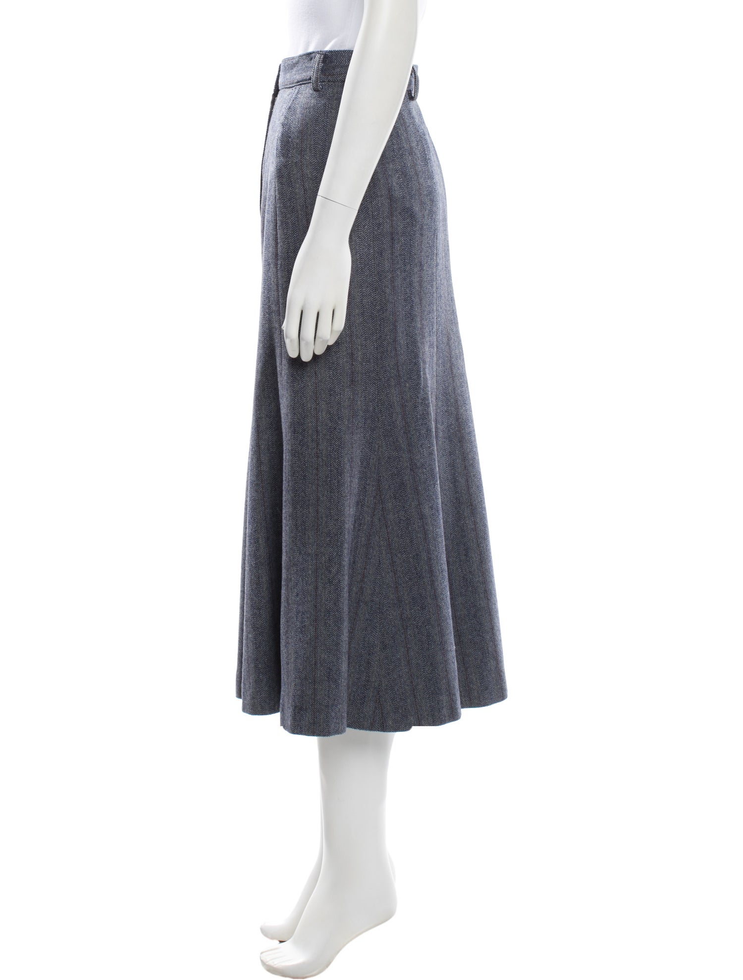 Margaret Howell Wool Midi Length Skirt