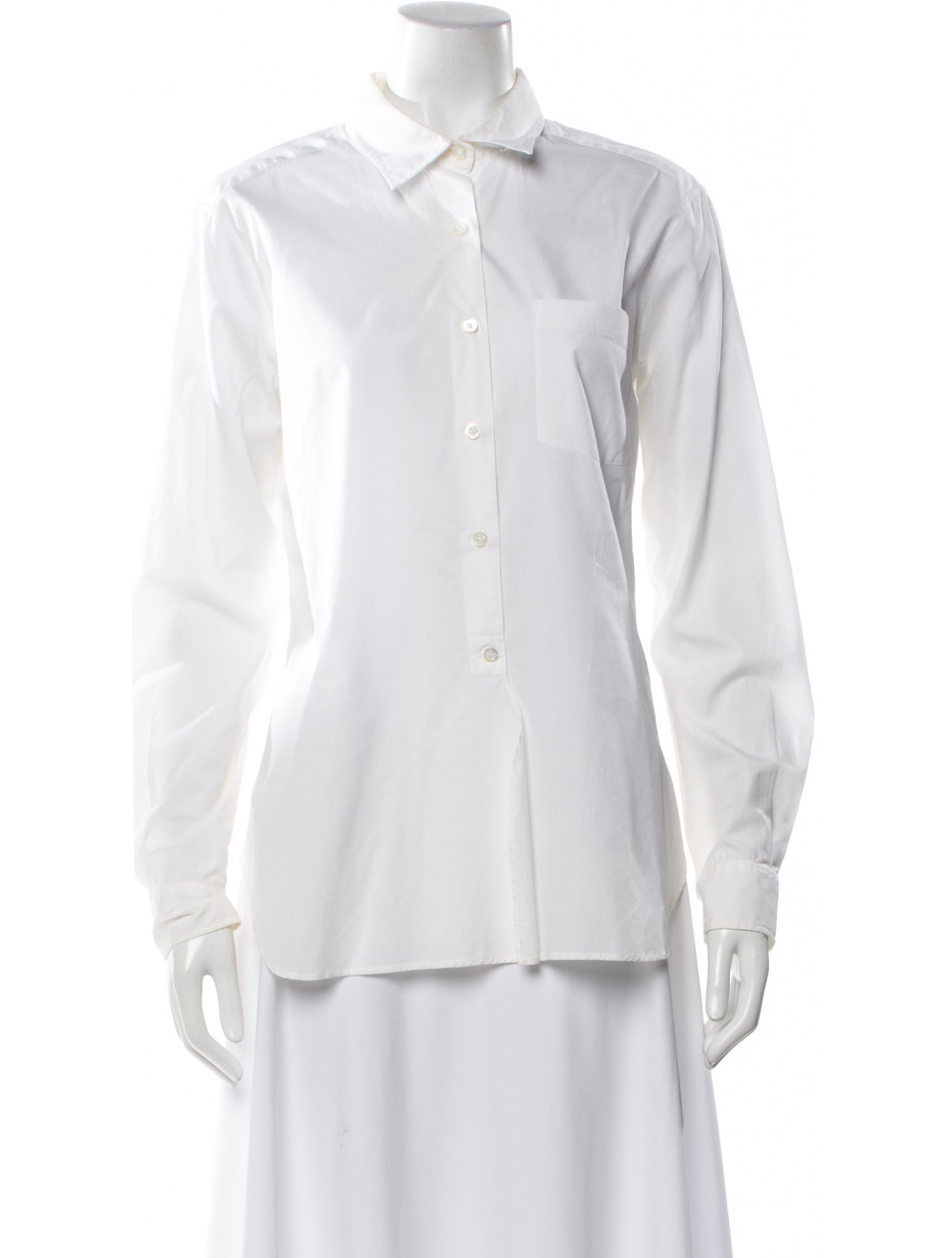 Margaret Howell Long Sleeve Button-Up Top