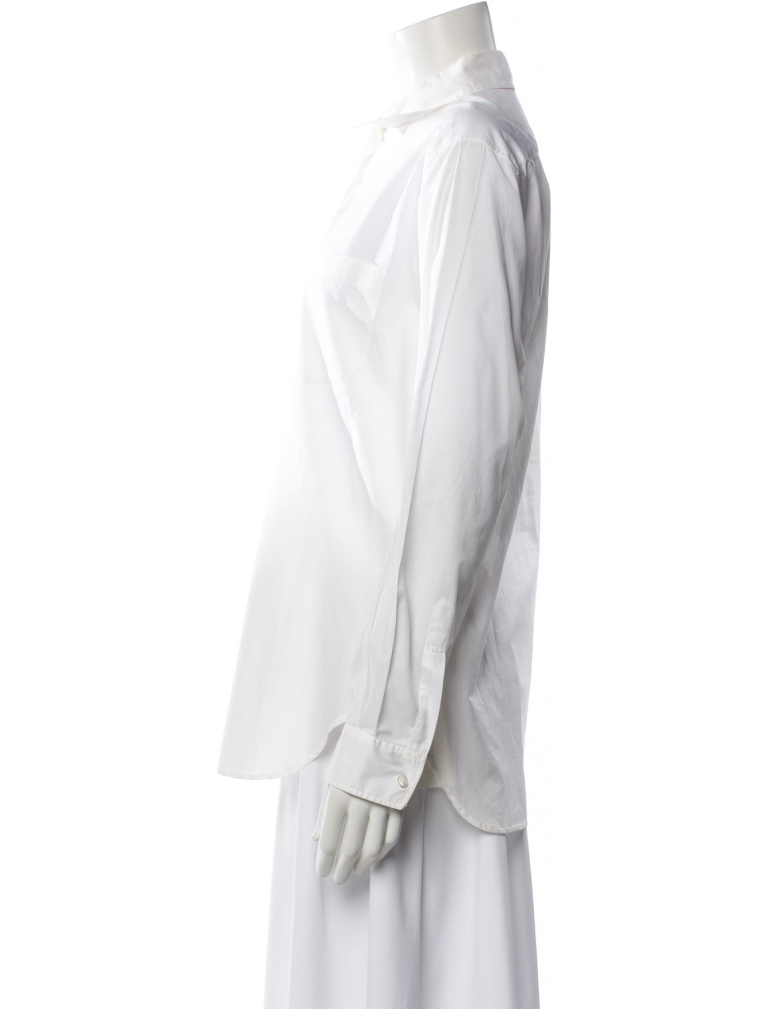 Margaret Howell Long Sleeve Button-Up Top