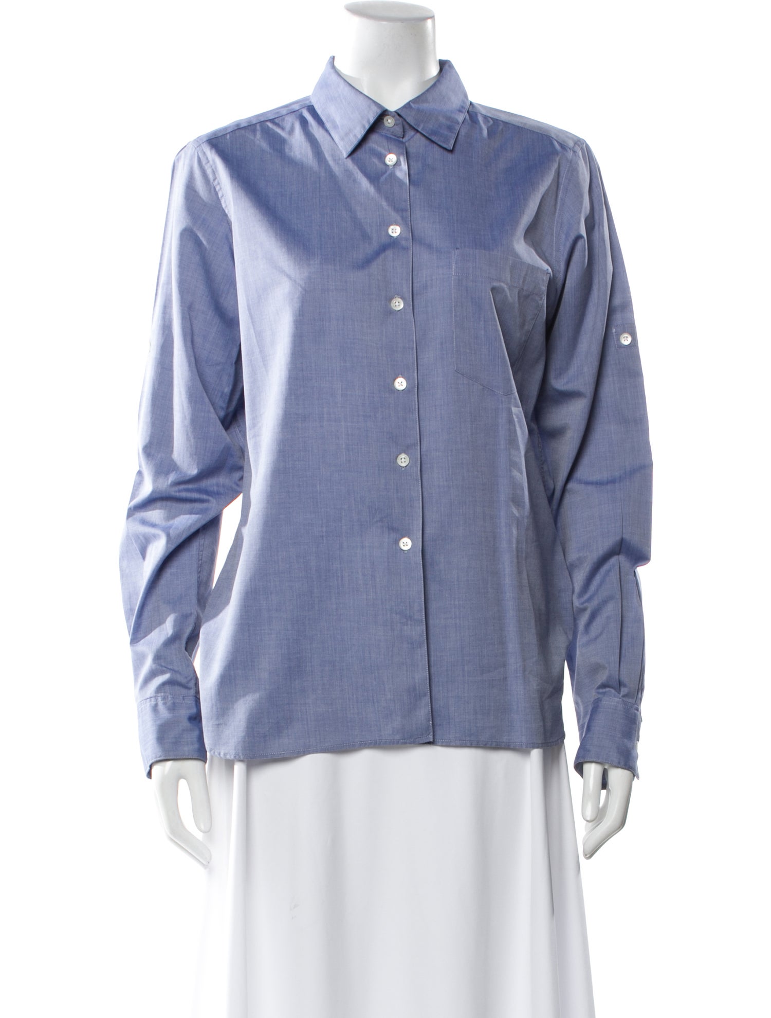 Margaret Howell Long Sleeve Button-Up Top