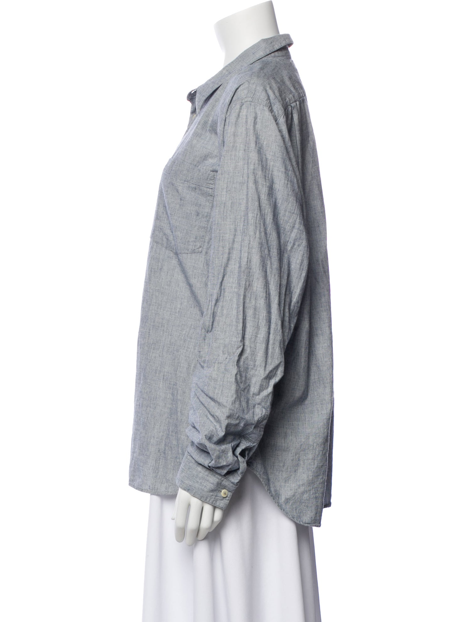 Margaret Howell Long Sleeve Button-Up Top