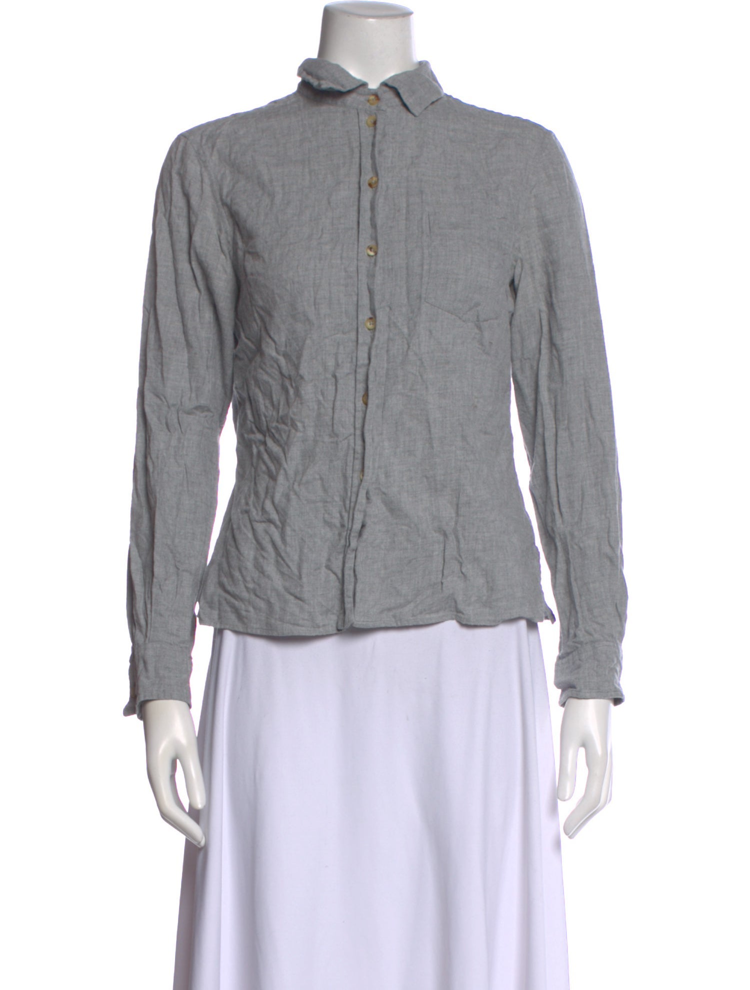 Margaret Howell Long Sleeve Button-Up Top