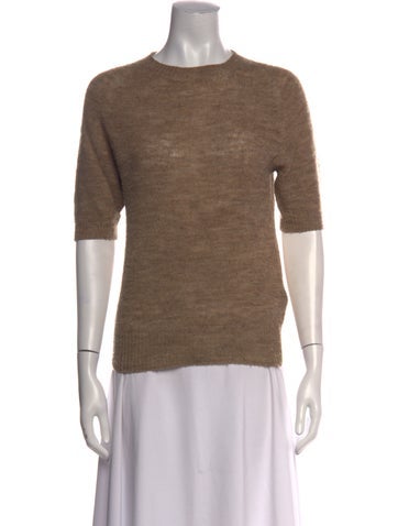 Pre-owned Margaret Howell Wool Crew Neck Top In Brown