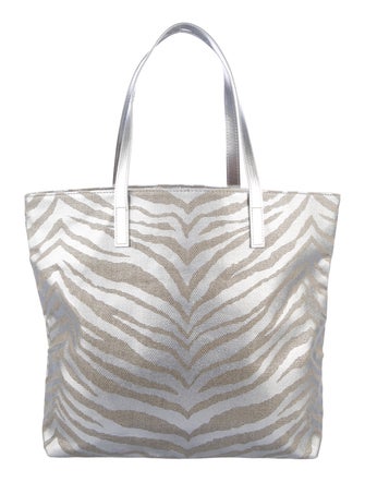 Michael Kors Zebra Print Canvas Tote