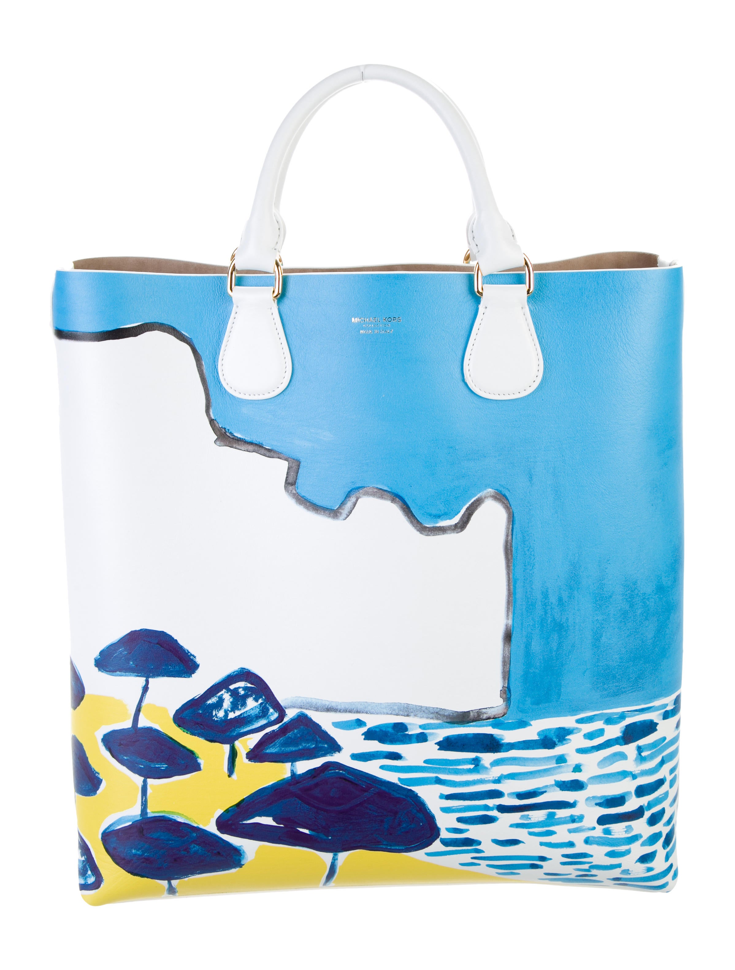 Michael Kors Christina Zimpel Leather Tote - Blue Totes, Handbags