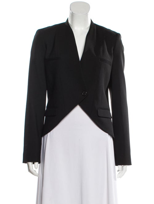 Michael Kors Wool Collarless Blazer Black