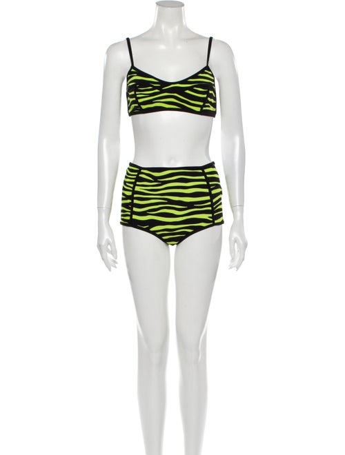 Michael Kors Animal Print Bikini Green