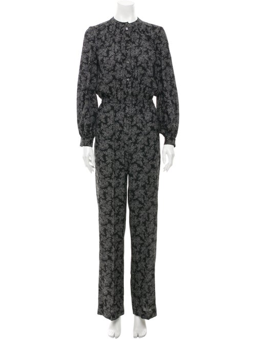 Michael Kors Paisley Print Crew Neck Jumpsuit Grey