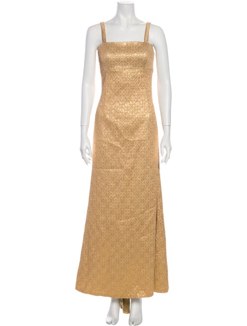 Michael Kors Printed Long Dress Gold