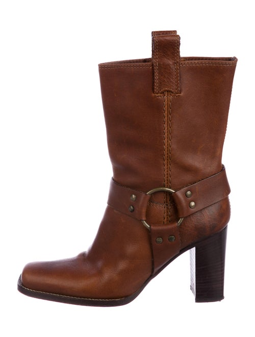 Michael Kors Leather Ankle Boots Brown