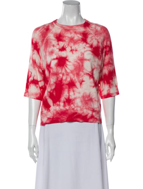 Michael Kors Cashmere Tie-Dye Print Sweater Red