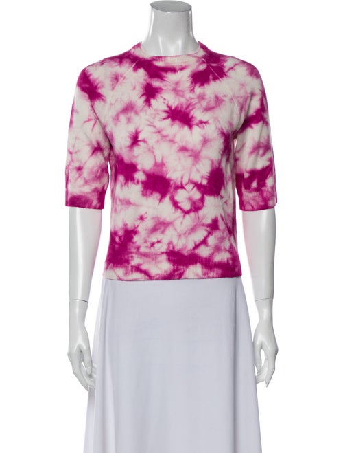 Michael Kors Cashmere Tie-Dye Print Sweater Pink