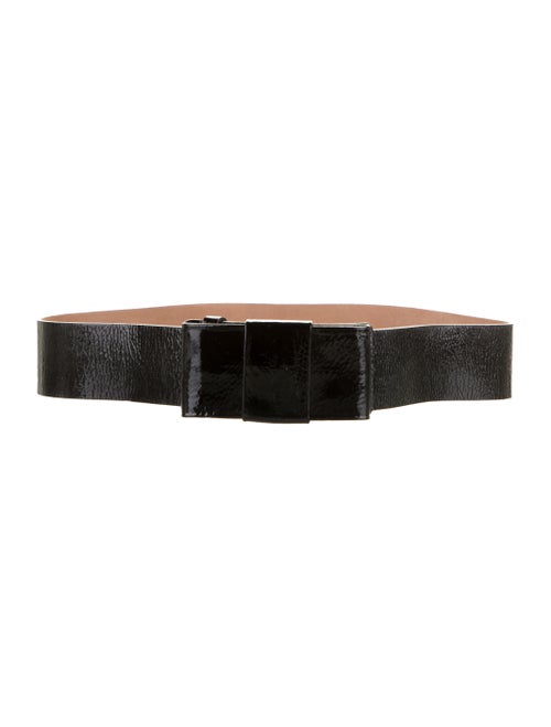 Michael Kors Patent Leather Wide Belt Black
