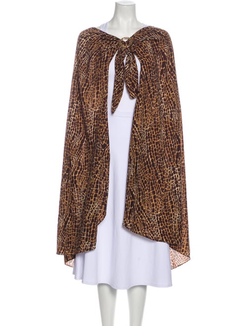 Michael Kors Animal Print Cover-Up Brown