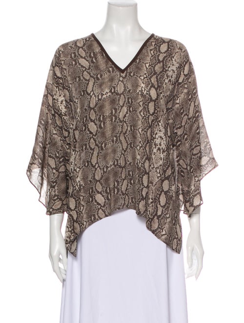 Michael Kors Silk Animal Print Blouse