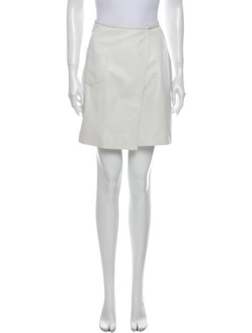 Michael Kors Leather Mini Skirt White