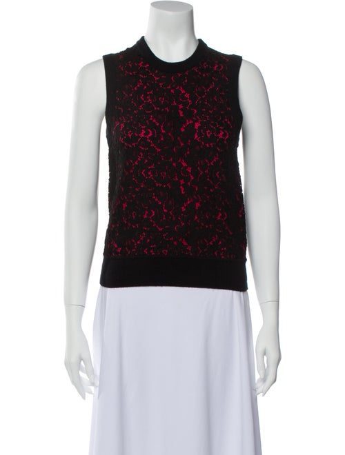 Michael Kors Cashmere Lace Pattern Sweater Black