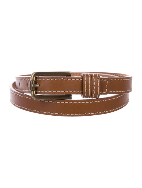 Michael Kors Leather Skinny Belt brown
