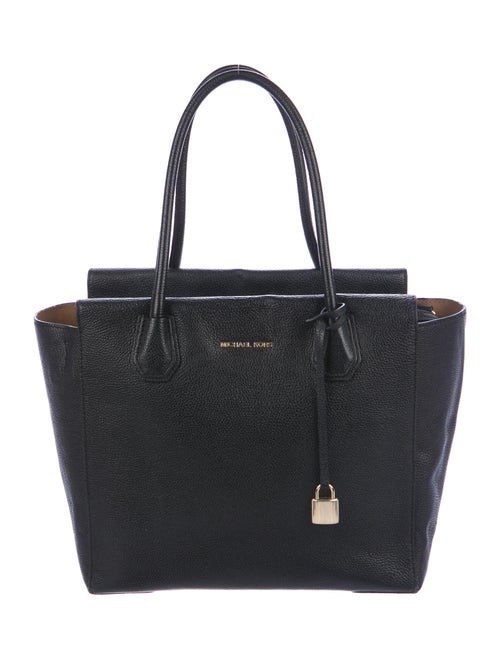 Michael Kors Mercer Large Leather Satchel Black
