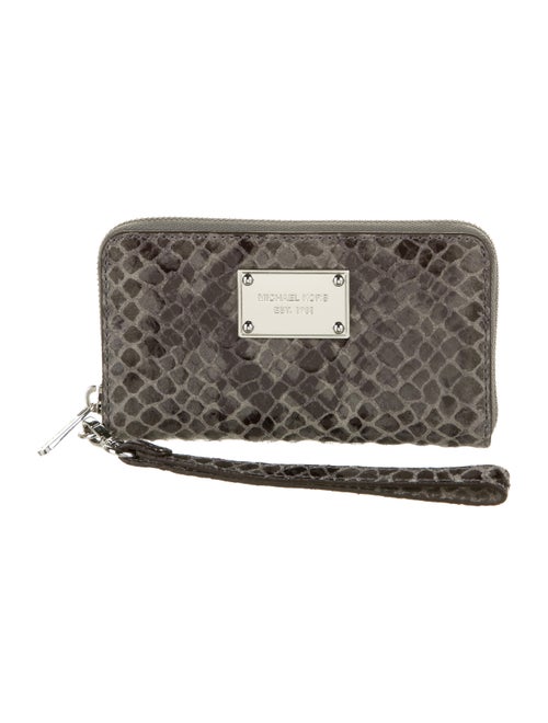 Michael Kors Embossed Leather Smartphone Wristlet