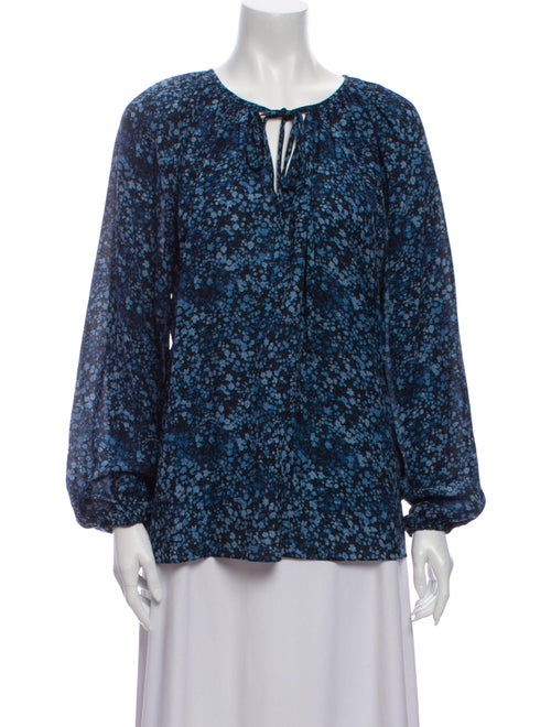 Michael Kors Silk Floral Print Blouse