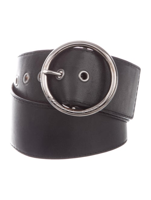 Michael Kors Leather Wide Belt Black