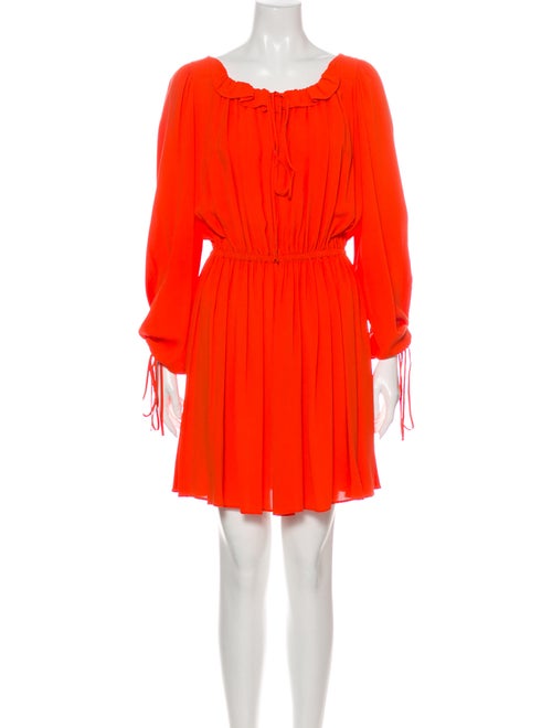 Michael Kors Silk Mini Dress Orange