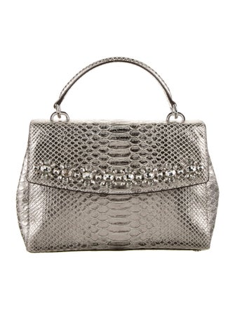 Michael Kors Python Crystal Embellished Handle Bag