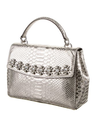 Michael Kors Python Crystal Embellished Handle Bag