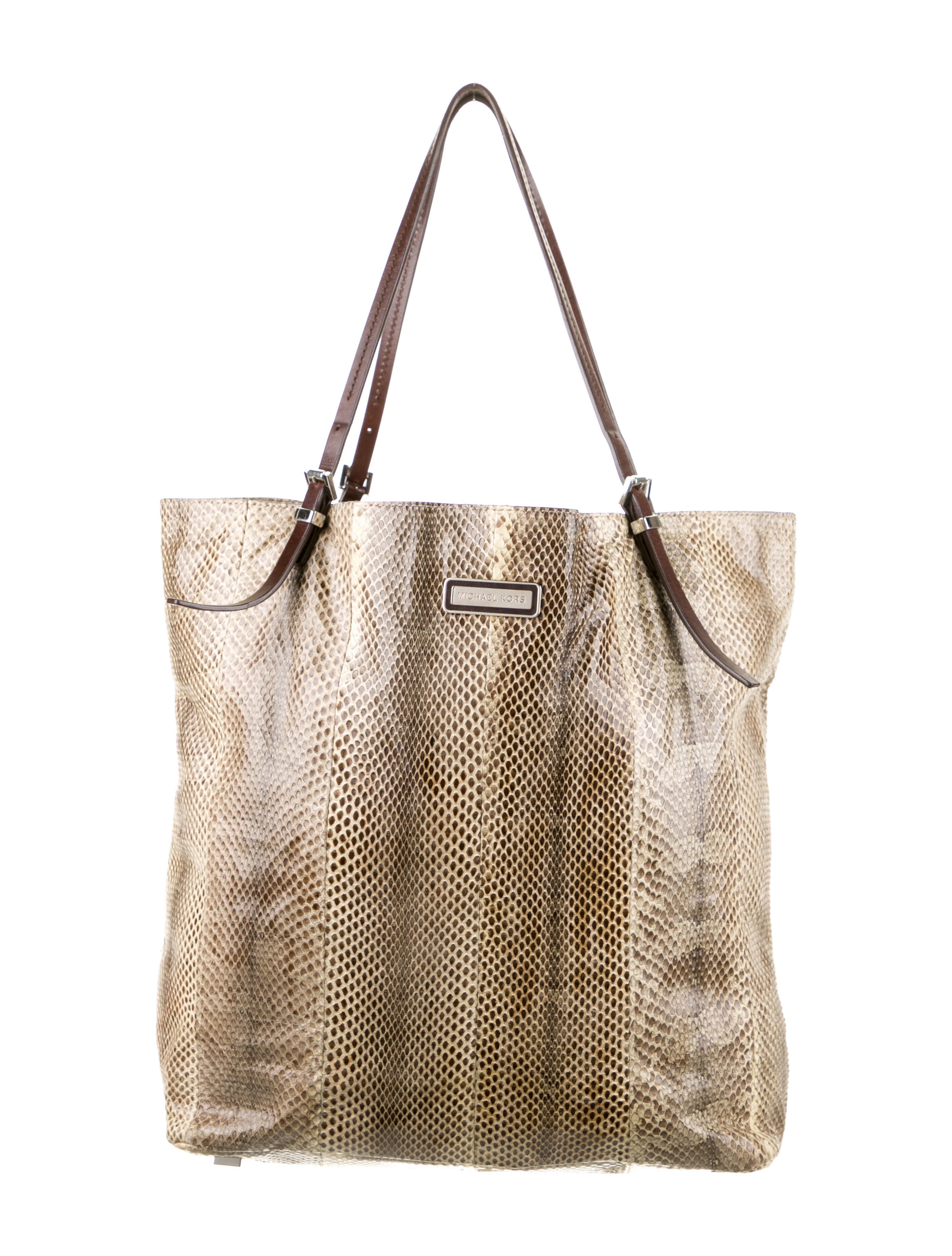 mk snakeskin tote