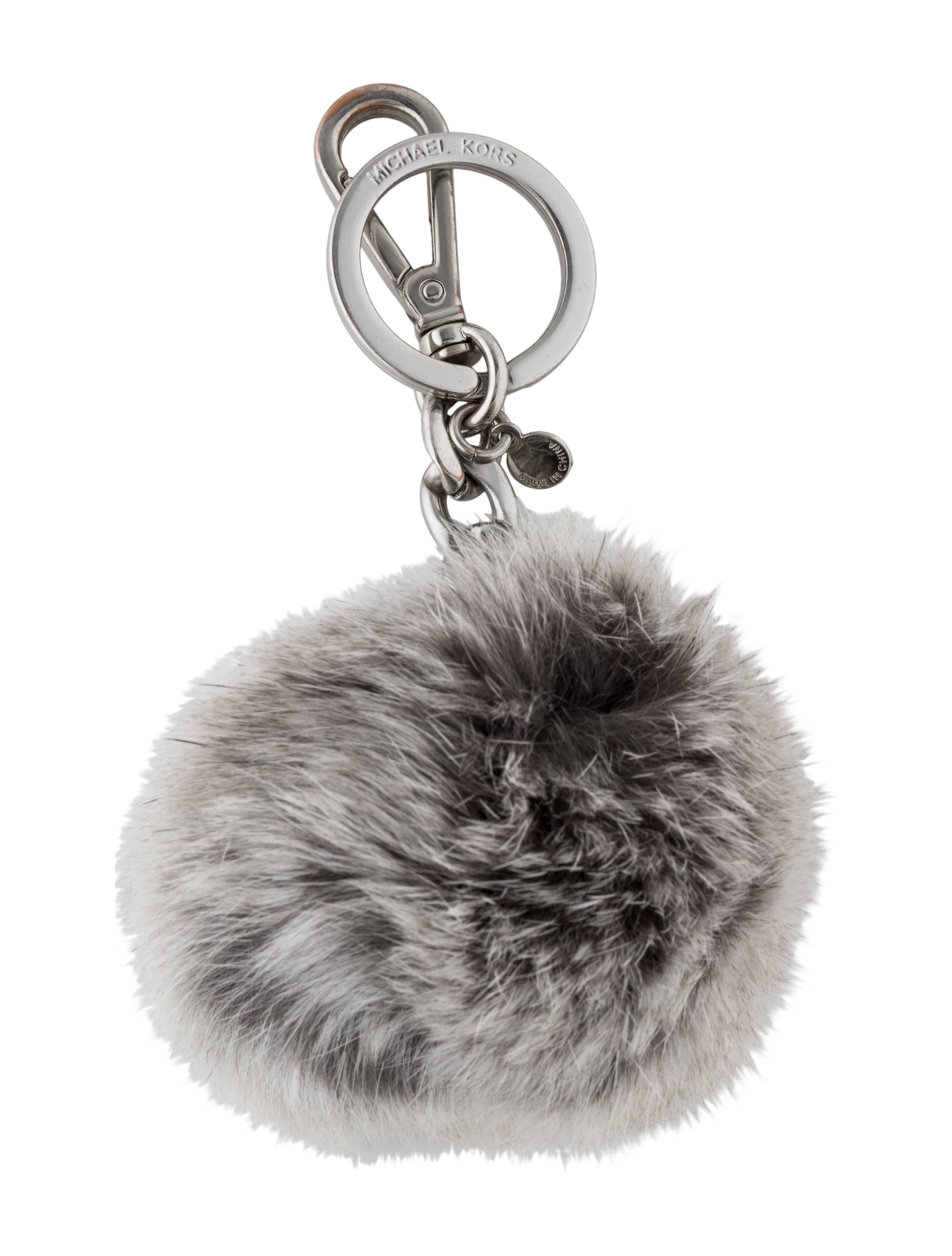 Michael Kors Faux Fur Pom-Pom Keychain