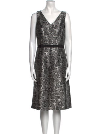 Michael Kors Lace Pattern Midi Length Dress