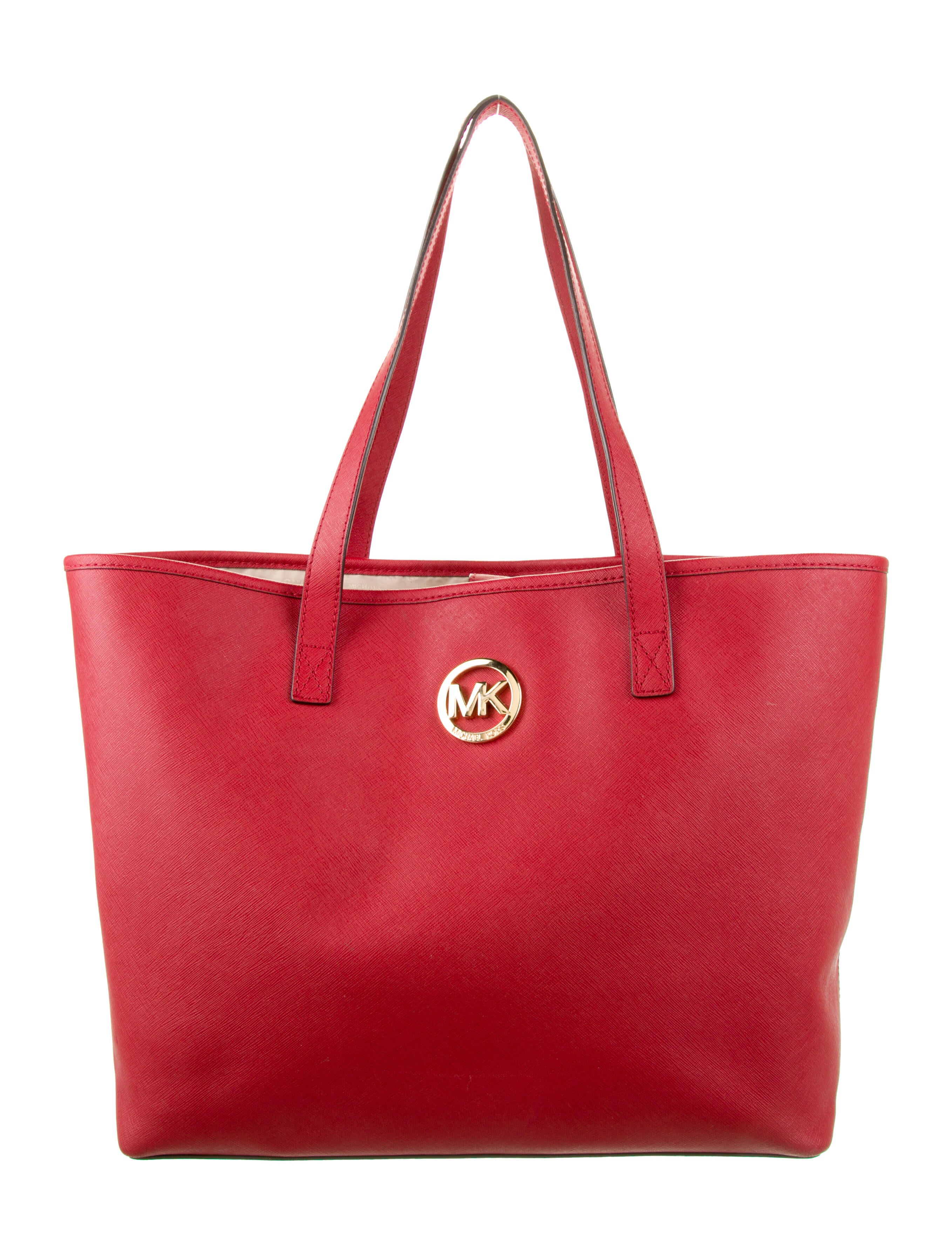 Michael Kors Large Saffiano Leather Tote Bag Red Totes, Handbags