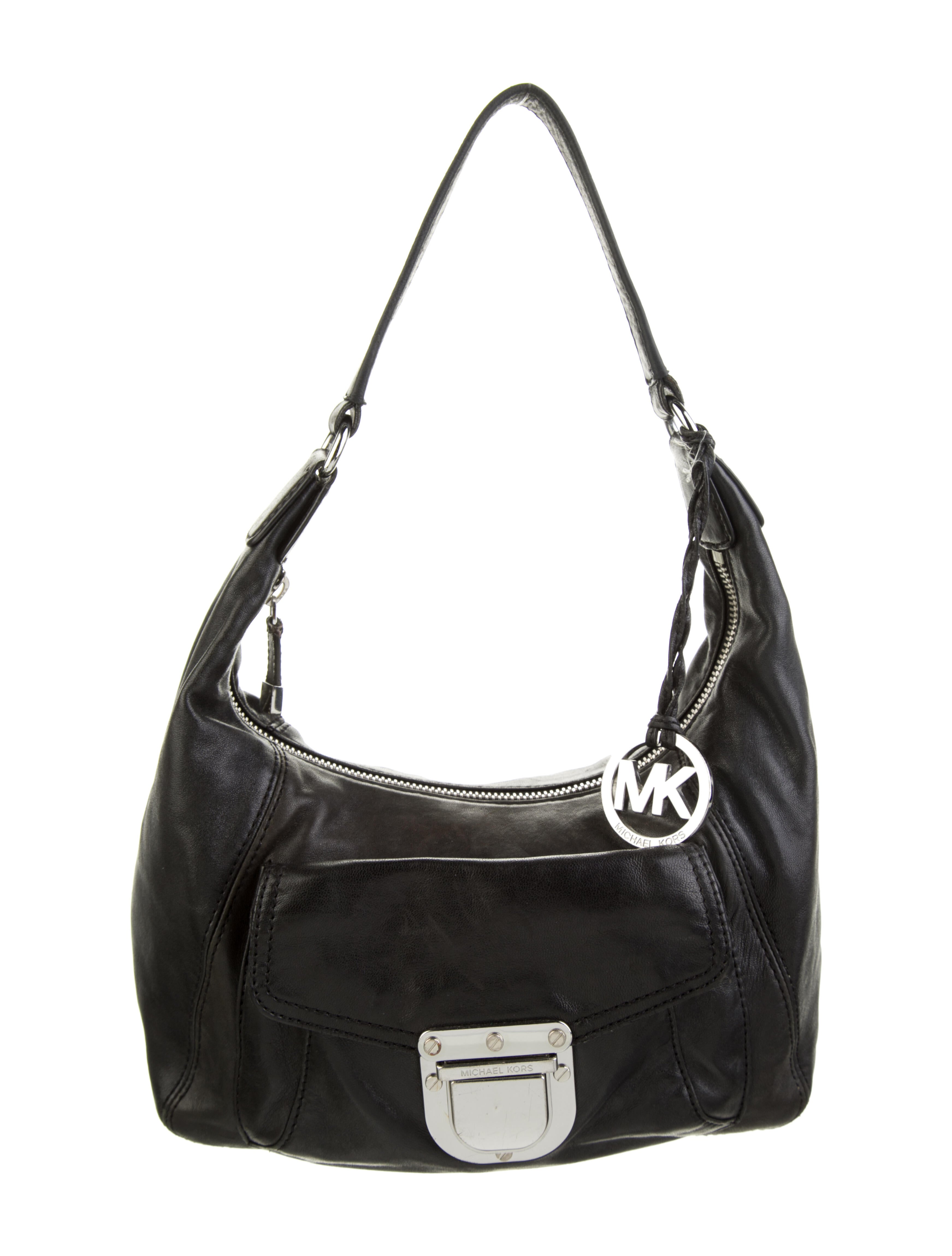 Michael Kors Leather Shoulder Bag Black Shoulder Bags, Handbags