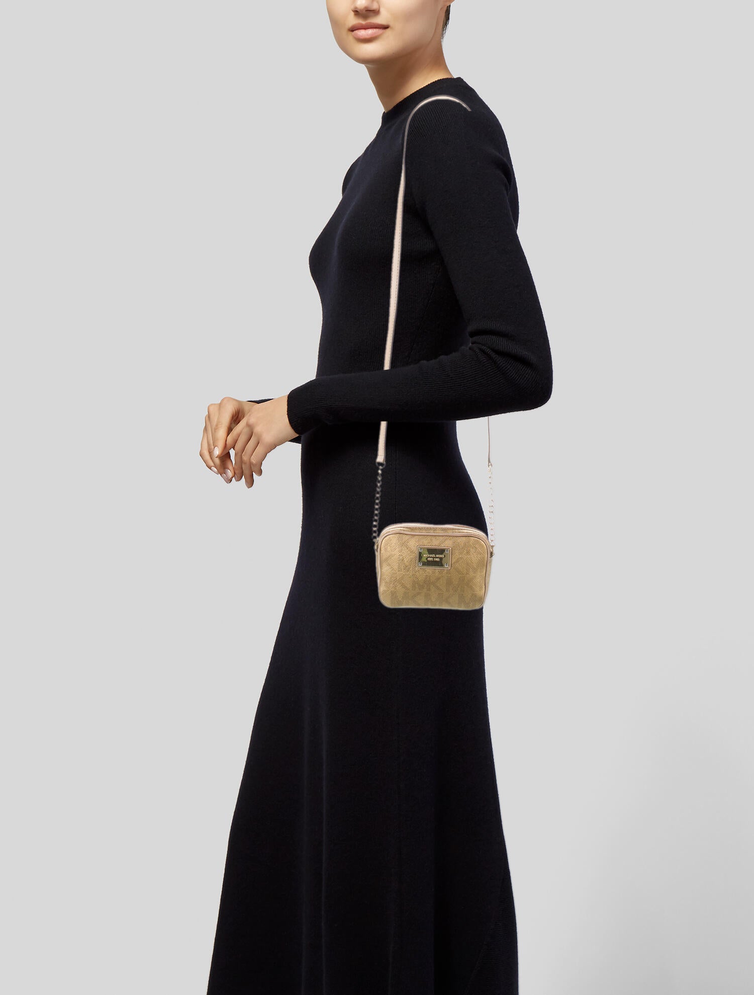 Michael Kors Leather Crossbody Bag Gold Crossbody Bags, Handbags