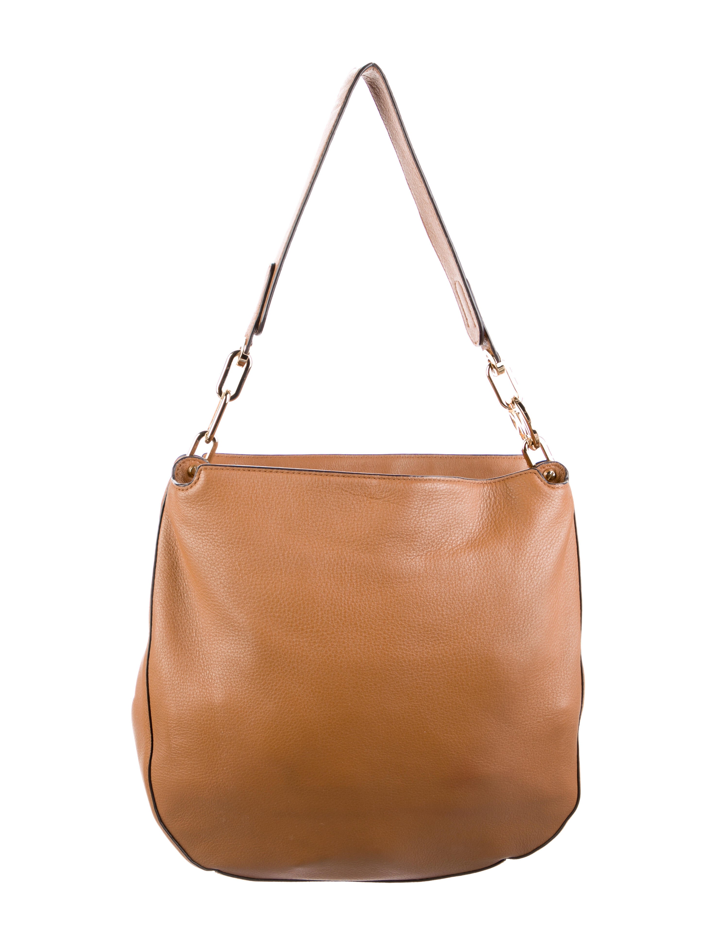 Michael Kors Leather Shoulder Bag Neutrals Shoulder Bags, Handbags