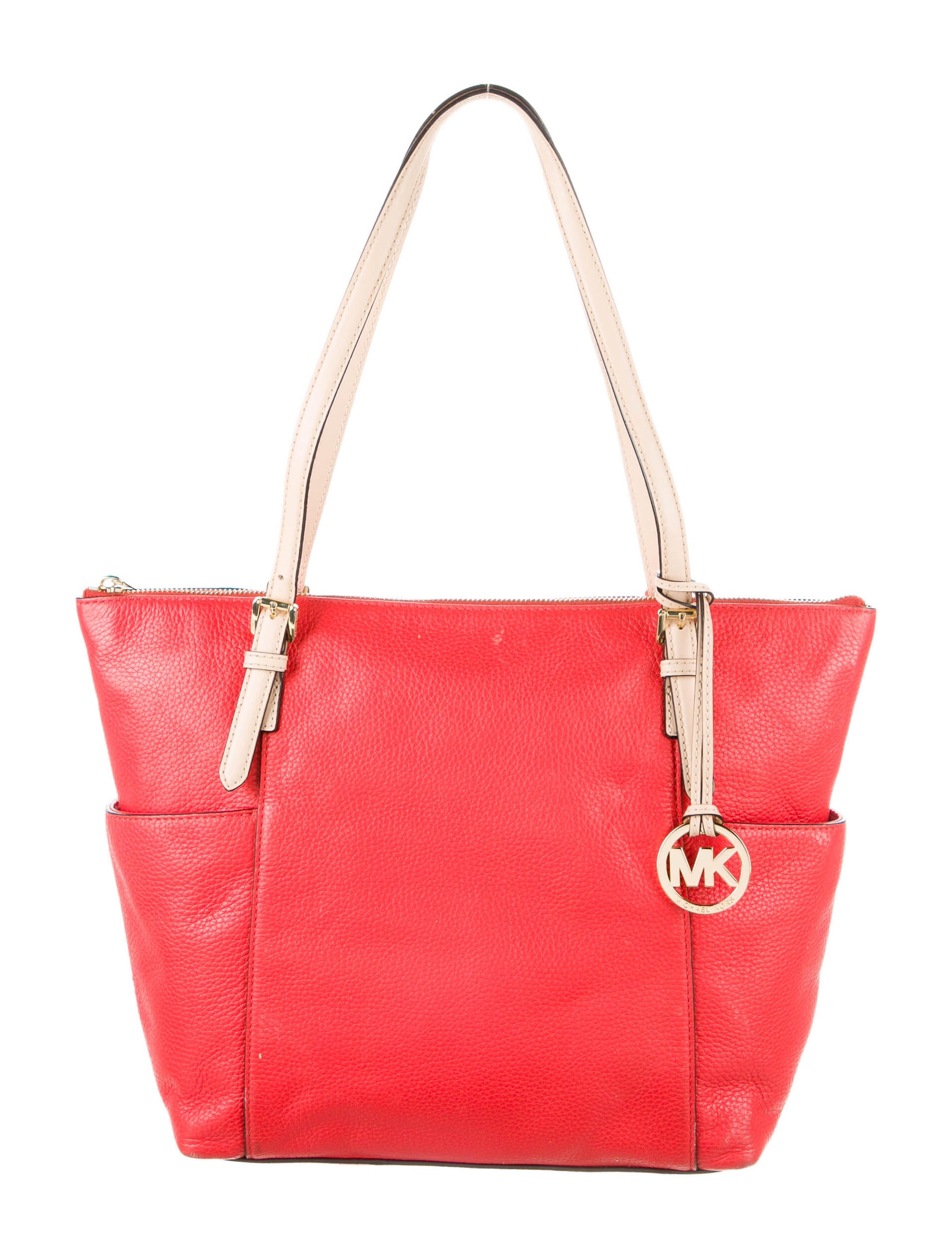 Michael Kors Leather Shoulder Bag Orange Shoulder Bags, Handbags